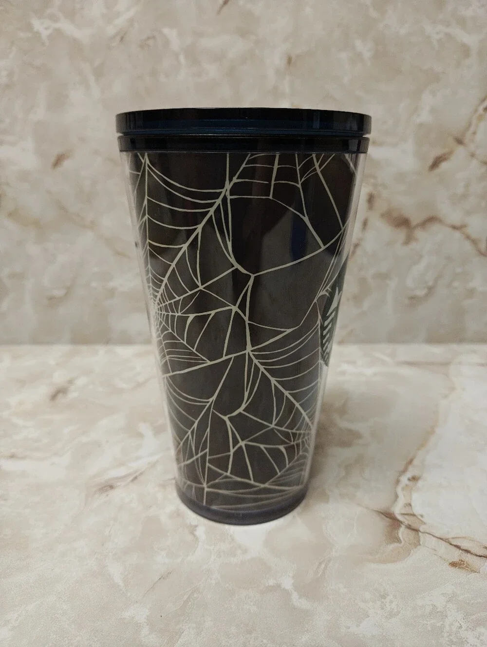 Starbucks Halloween 2021 Spider Web Cup 16 oz Tumbler Glow in Dark No Straw
